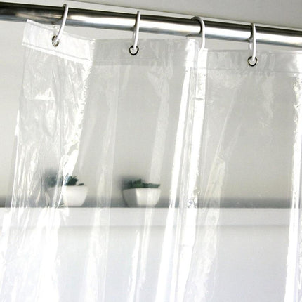 Transparant douchegordijn van doorzichtig plastic