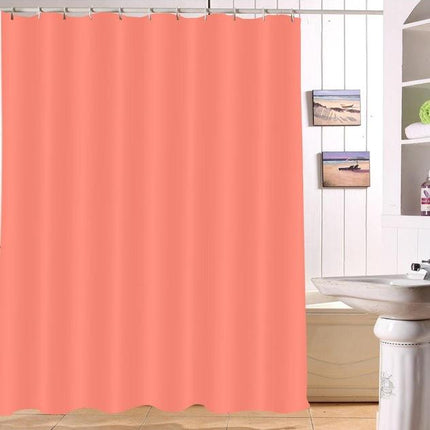 Modern zalmroze douchegordijn effen kleur