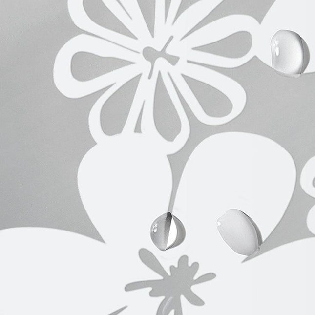 Semi-transparant douchegordijn met bloemenrand