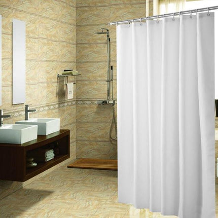 Effen wit douchegordijn van polyester