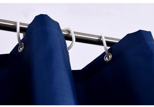 Blauw stoffen douchegordijn waterafstotend design