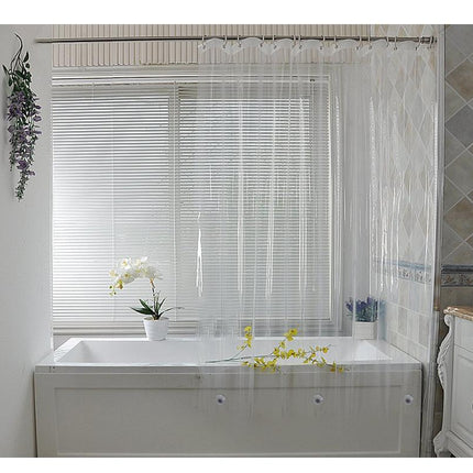 Helder doorzichtig douchegordijn van vinyl