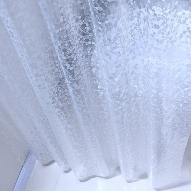 Transparant douchegordijn met glitter stippen