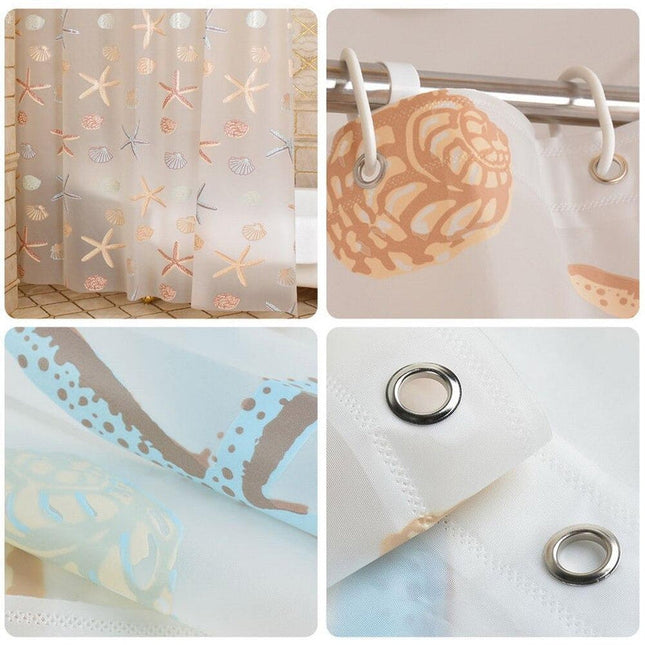 Transparant Douchegordijn met Zeeschelpen