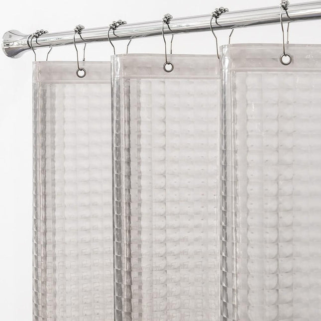 Goedkoop transparant douchegordijn met reliëf