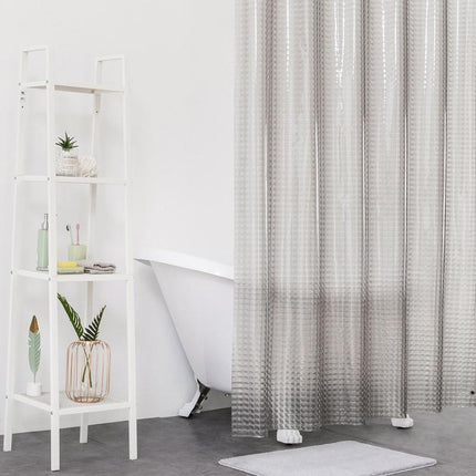 Goedkoop transparant douchegordijn met reliëf