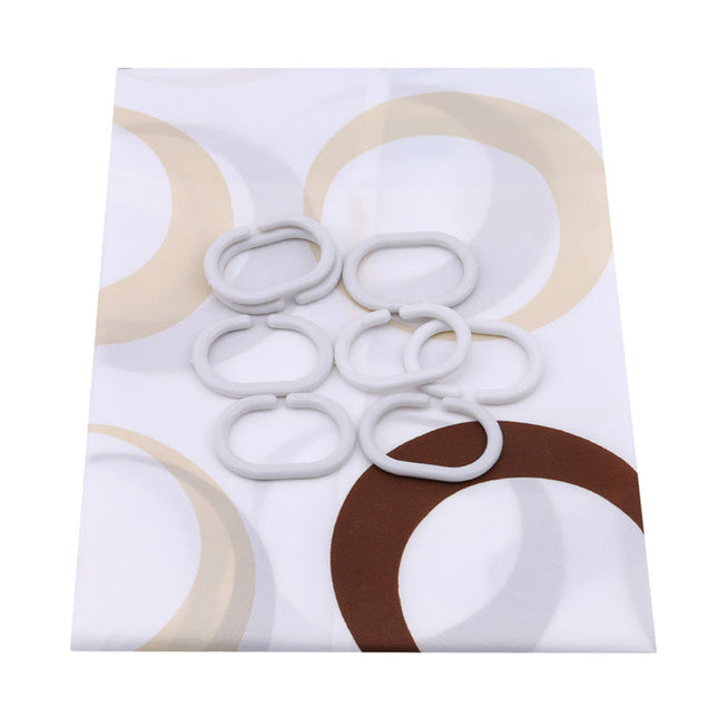 Retro douchegordijn met cirkel patroon